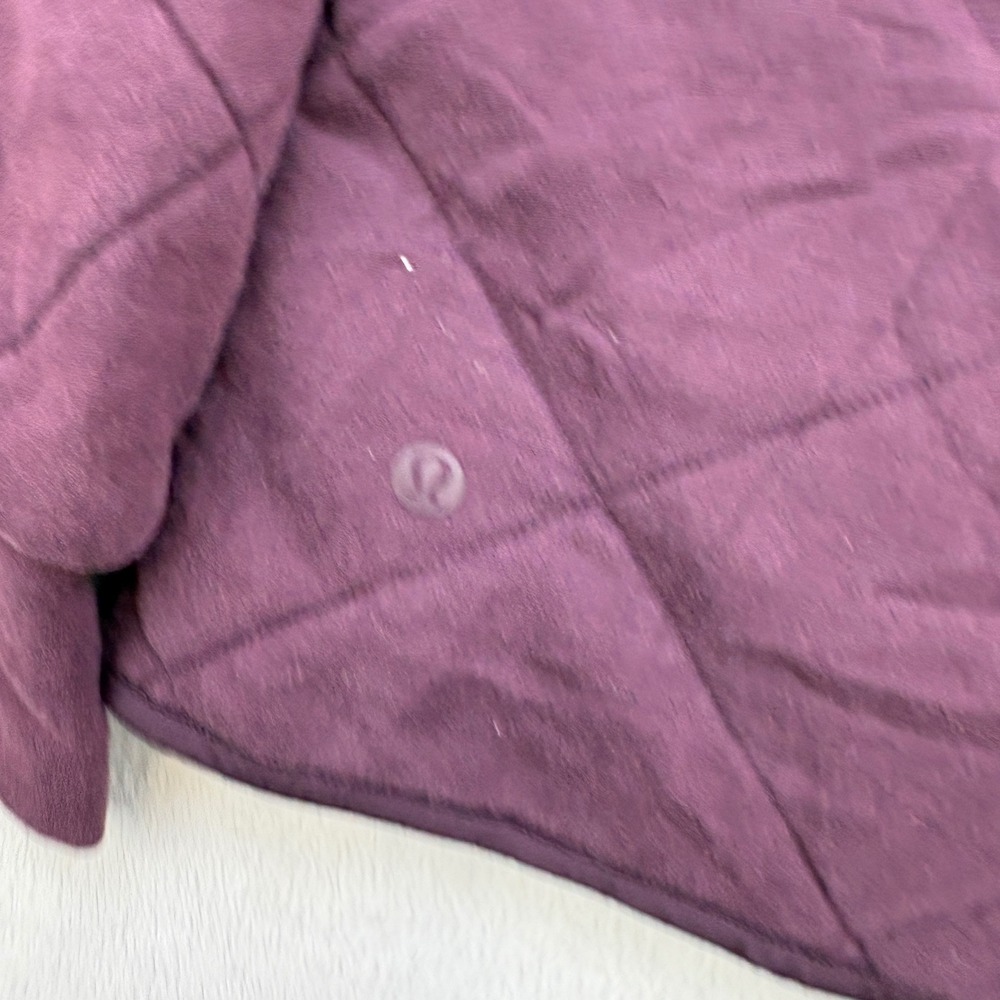 Lululemon Jacket Womens 6 Purple Forever Warm Reversible Quilted Full Zip Yoga - Picture 7 of 12